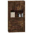 vidaXL füstös tölgy színű szerelt fa magasszekrény