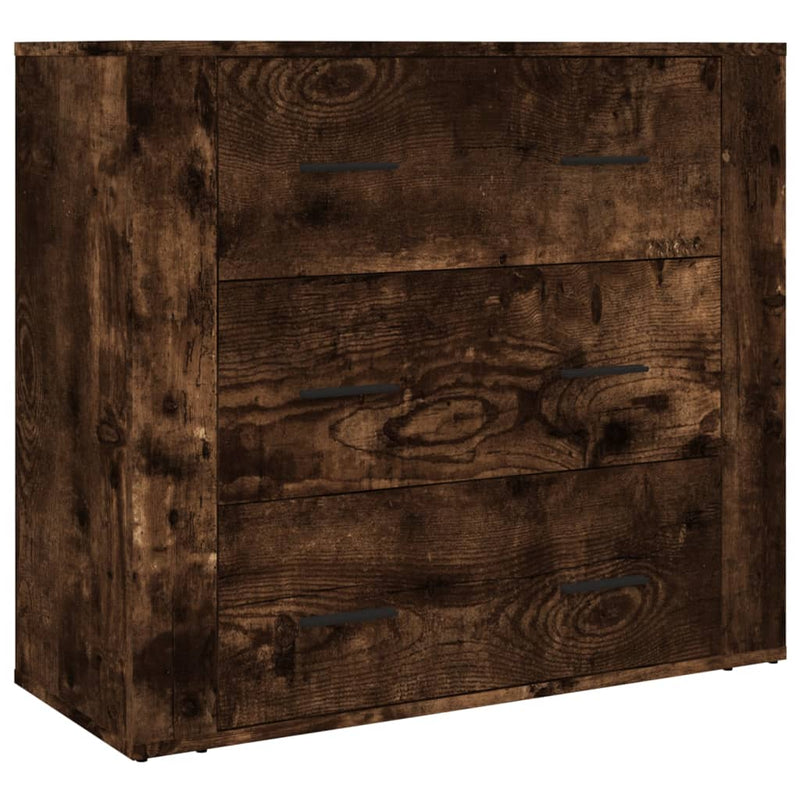 vidaXL füstös tölgy színű szerelt fa magasszekrény