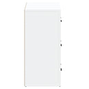 vidaXL 2 db fehér szerelt fa tálalószekrény