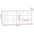 vidaXL 2 db sonoma tölgyszínű szerelt fa tálalószekrény