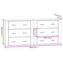 vidaXL 2 db betonszürke szerelt fa tálalószekrény