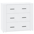 vidaXL 3 db fehér szerelt fa tálalószekrény