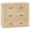 vidaXL 3 db sonoma tölgyszínű szerelt fa tálalószekrény