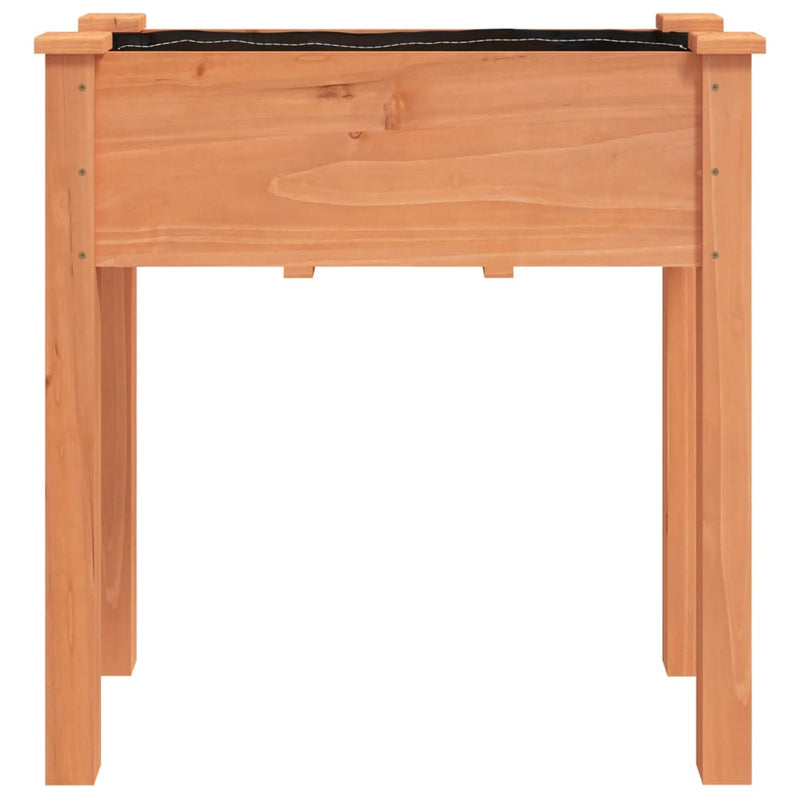 vidaXL barna tömör fenyőfa kerti ültetőláda béléssel 71 x 37 x 76 cm