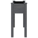 vidaXL szürke tömör fenyőfa kerti ültetőláda béléssel 71 x 37 x 76 cm