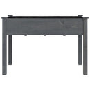 vidaXL szürke tömör fenyőfa kerti ültetőláda béléssel 118 x 59 x 76 cm