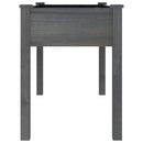 vidaXL szürke tömör fenyőfa kerti ültetőláda béléssel 118 x 59 x 76 cm