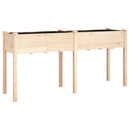 vidaXL tömör fenyőfa kerti ültetőláda béléssel 161 x 45 x 76 cm