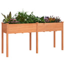 vidaXL barna tömör fenyőfa kerti ültetőláda béléssel 161x45x76 cm