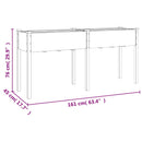 vidaXL barna tömör fenyőfa kerti ültetőláda béléssel 161x45x76 cm