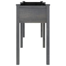 vidaXL szürke tömör fenyőfa kerti ültetőláda béléssel 161x45x76 cm