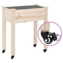 vidaXL 4 db fekete vas kerék ültetőládához 8 x 3,5 x 8 cm