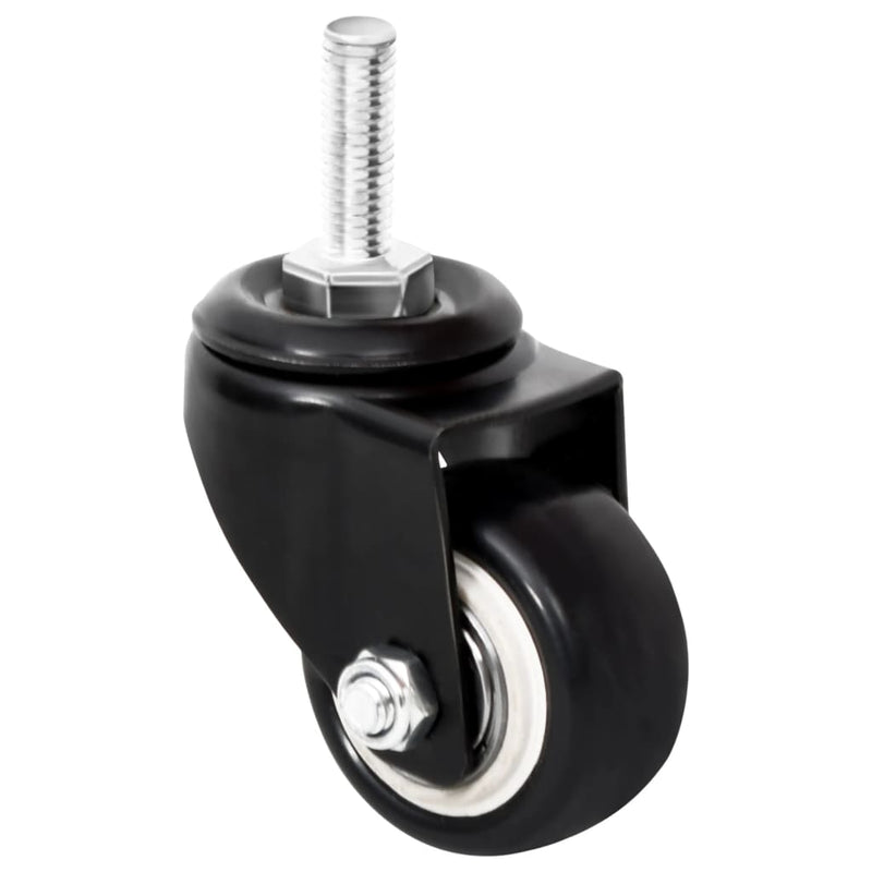 vidaXL 4 db fekete vas kerék ültetőládához 8 x 3,5 x 8 cm