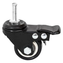 vidaXL 4 db fekete vas kerék ültetőládához 8 x 3,5 x 8 cm