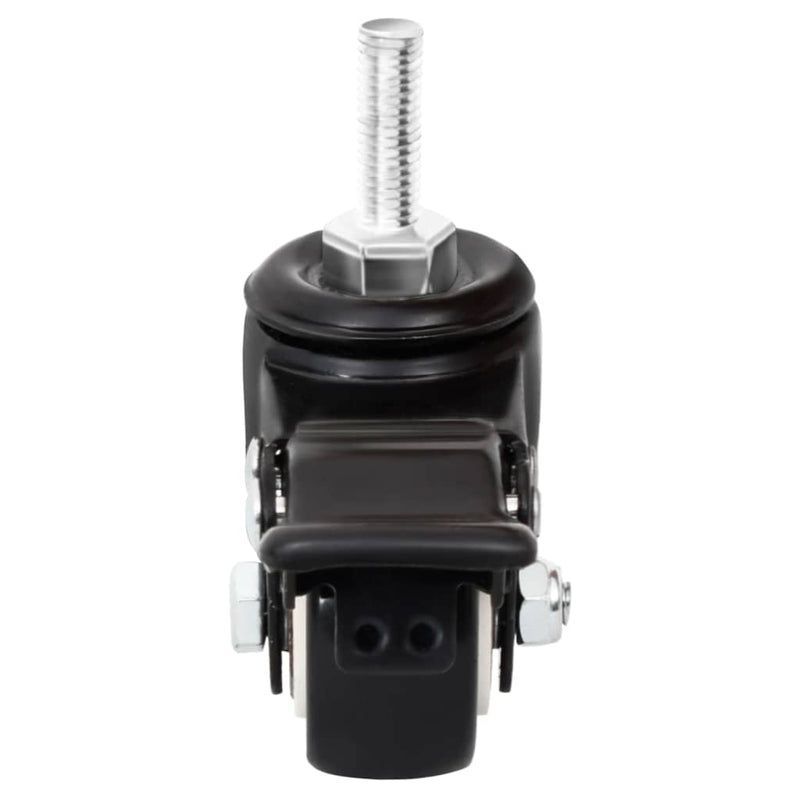 vidaXL 4 db fekete vas kerék ültetőládához 8 x 3,5 x 8 cm