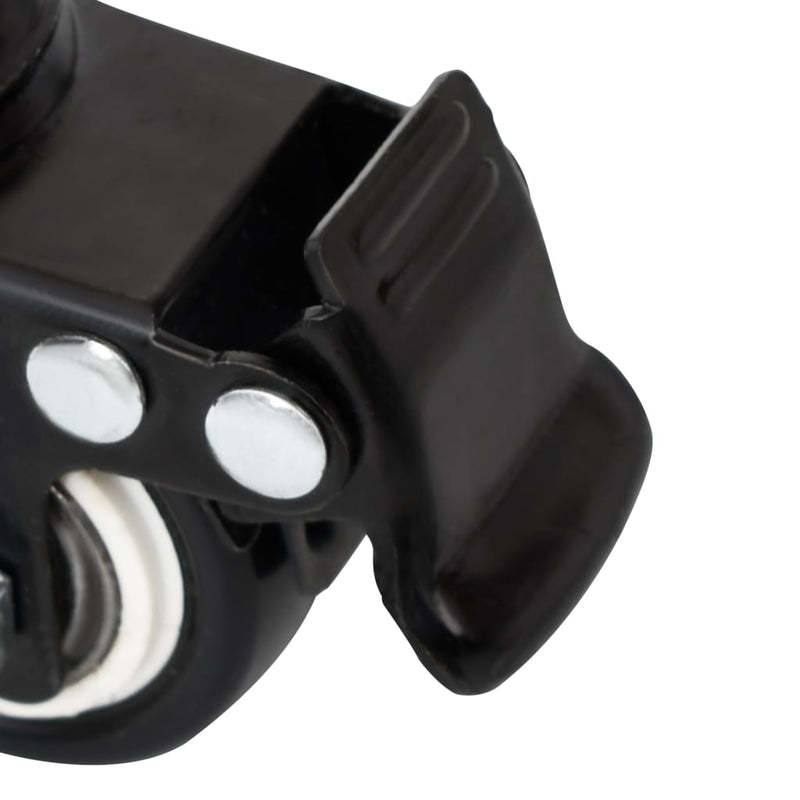 vidaXL 4 db fekete vas kerék ültetőládához 8 x 3,5 x 8 cm