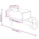 vidaXL 2 db tömör fenyőfa talicska növénytartó 47 x 15 x 19 cm