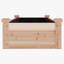 vidaXL tömör fenyőfa kerti magaságyás béléssel 120x45x25 cm