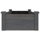 vidaXL szürke tömör fenyőfa kerti magaságyás béléssel 120x45x25 cm