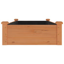 vidaXL barna tömör fenyőfa kerti magaságyás béléssel 120x60x25 cm