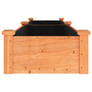 vidaXL barna tömör fenyőfa kerti magaságyás béléssel 240x45x25 cm