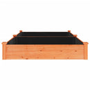vidaXL barna tömör fenyőfa kerti magaságyás béléssel 240x120x25 cm