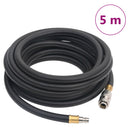 vidaXL fekete gumi és PVC hibrid légtömlő 0,6" 5 m