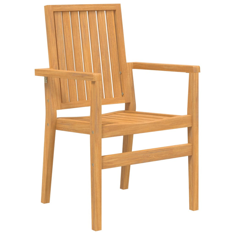 vidaXL 2 db tömör tíkfa rakásolható kerti szék 56,5x57,5x91 cm