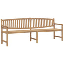vidaXL tömör tíkfa kerti pad 228 x 59,5 x 90 cm