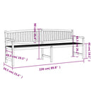 vidaXL tömör tíkfa kerti pad 228 x 59,5 x 90 cm