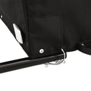 vidaXL fekete-piros vas kerékpár-utánfutó 30 kg
