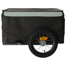 vidaXL fekete-szürke vas kerékpár-utánfutó 30 kg