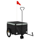 vidaXL fekete-szürke vas kerékpár-utánfutó 30 kg
