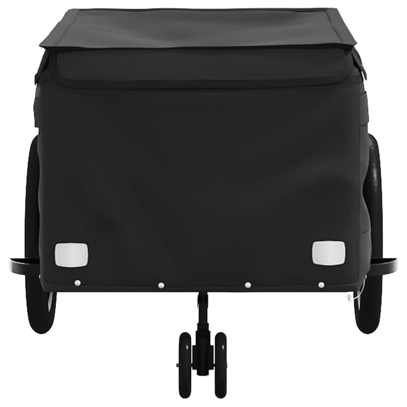 vidaXL fekete vas kerékpár-utánfutó 45 kg