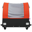 vidaXL fekete-narancssárga vas kerékpár-utánfutó 30 kg
