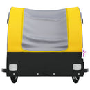 vidaXL fekete-sárga vas kerékpár-utánfutó 30 kg