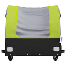 vidaXL fekete-zöld vas kerékpár-utánfutó 30 kg