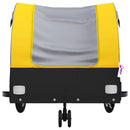 vidaXL fekete-sárga vas kerékpár-utánfutó 30 kg