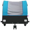 vidaXL fekete-kék vas kerékpár-utánfutó 30 kg