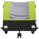 vidaXL fekete-zöld vas kerékpár-utánfutó 30 kg