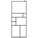 vidaXL fekete ESG üveg és alumínium zuhanyfal polccal 80 x 195 cm