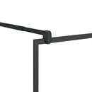 vidaXL fekete ESG üveg és alumínium zuhanyfal polccal 80 x 195 cm