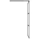 vidaXL fekete ESG üveg és alumínium zuhanyfal polccal 80 x 195 cm