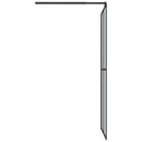 vidaXL fekete ESG üveg és alumínium zuhanyfal polccal 80 x 195 cm