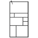 vidaXL fekete ESG üveg és alumínium zuhanyfal polccal 90 x 195 cm