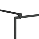 vidaXL fekete ESG üveg és alumínium zuhanyfal polccal 90 x 195 cm