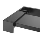 vidaXL fekete ESG üveg és alumínium zuhanyfal polccal 118 x 190 cm