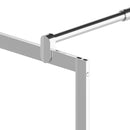 vidaXL króm ESG üveg és alumínium zuhanyfal polccal 80x195 cm