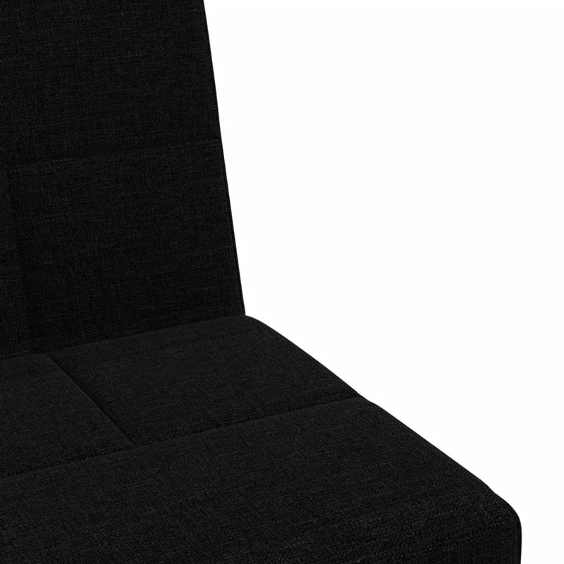 vidaXL fekete L-alakú szövet kanapéágy 255x140x70 cm