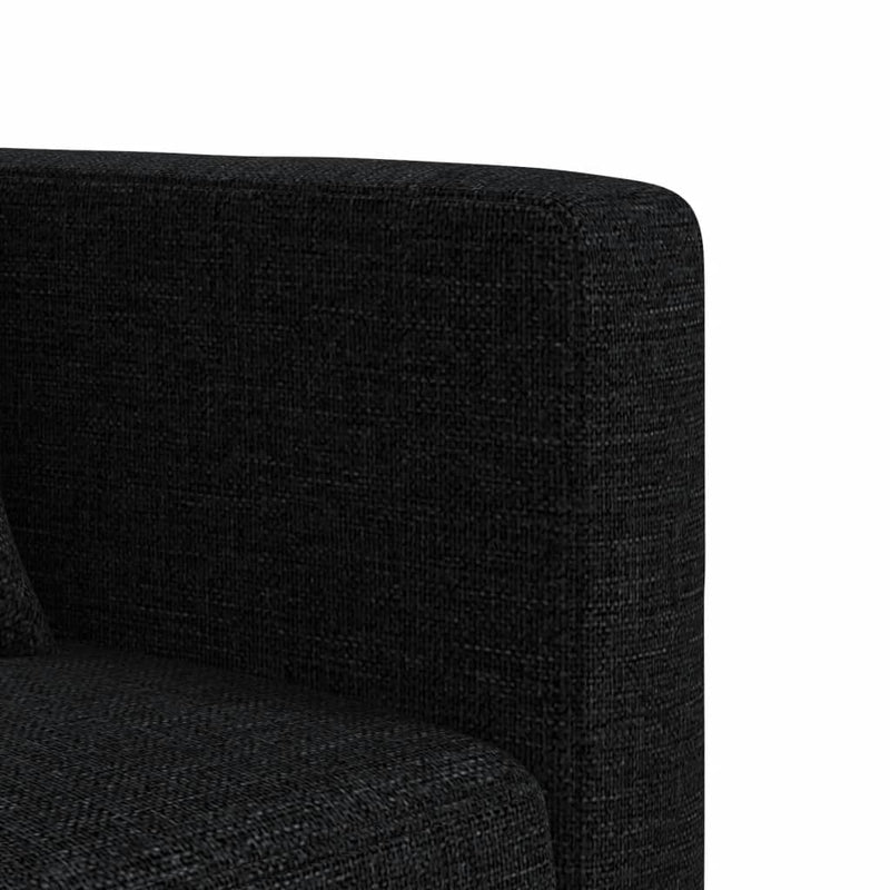 vidaXL fekete L-alakú szövet kanapéágy 275x140x70 cm